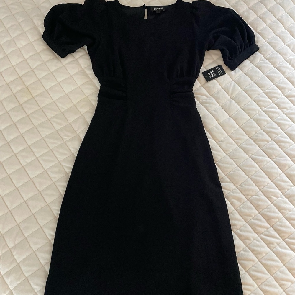 Express Black Shirt Sleeve Dress